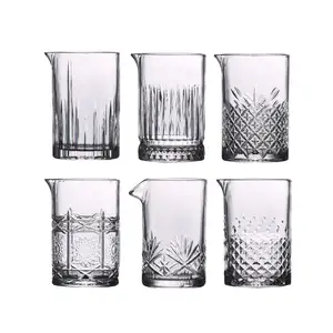 Creatieve Bril Roeren Pitcher 700Ml Gevulde Bar Cocktail Mengen Glas Geëtst Cocktail Mengen Glaswerk