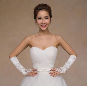 Elbow Length Satin Fabric Flower Lace Bridal <strong>Gloves</strong> Wedding <strong>Gloves</strong> <strong>Fingerless</strong> - Product Image 6