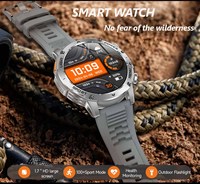 Montre connectée pour homme AK87, grande autonomie, suivi d'activité en extérieur, étanche IP68, lampe torche, montre connectée pour homme
