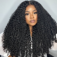 Nuevas pelucas de cabello virgen vietnamita con rizos birmanos y voluminosos, peluca frontal de encaje SDD para mujeres afroamericanas, doble densidad.
