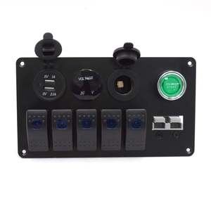 Panneau de commutation 5 gangs avec klaxon de réinitialisation interrupteur à bascule marche-arrêt démarrage du <span class=keywords><strong>moteur</strong></span> Andersn chargeur USB Volt 12V panneau de commutation pour <span class=keywords><strong>remorque</strong></span> de voiture - Product Image 3