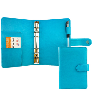 Modernqiu logo personnalisé A6 cuir 6 reliure à anneaux en cuir carnets de cartes couverture rigide <span class=keywords><strong>Daiy</strong></span> pour l'école affaires cadeau parfait - Product Image 1