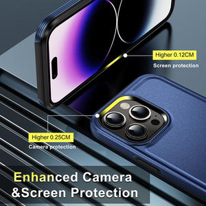 Para iPhone <span class=keywords><strong>14</strong></span> Pro Max a prueba de golpes 2 en 1 armadura protección resistente parachoques contraportada carcasa del teléfono para Apple 15 Plus 13 11 12 - Product Image 4