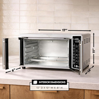Four à air chaud à porte française en acier inoxydable JingXin Factory 25QT, four à pizza numérique à convection 17-en-1