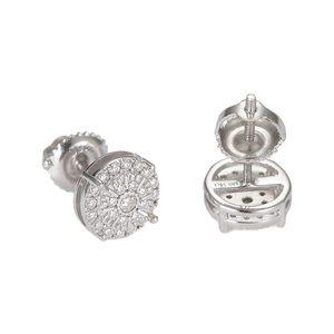 Brillante redondo 925 plata esterlina VVS Lab Grow Diamonds Moissanite Stud Pendiente Uso diario para mujeres y hombres. - Product Image 3