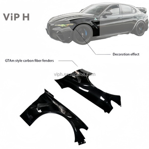 Parachoques y guardabarros de fibra de carbono Viph para <span class=keywords><strong>Alfa</strong></span> Romeo <span class=keywords><strong>Giulia</strong></span> <span class=keywords><strong>GTAm</strong></span> Style Retrofit/Upgrade-Screw-On Universal Fitment Black Paint - Product Image 1