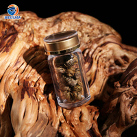 Flacon en acrylique transparent pour safran doré iranien de Dubaï, Cordyceps, capsule transparente