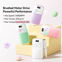 Machine à polir les ongles portable rechargeable personnalisable 35000 tr/min pour salon et manucure à domicile