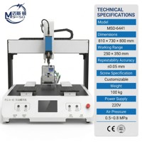 Machine de serrage automatique de vis à servo, robot d'assemblage de fixations de bureau 4 axes à double station, alimentateur de vis, moteur à roulement élevé