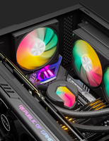 Ventilador de caja ARGB upHere de 120 mm, ventilador PWM RGB para PC, ventilador RGB direccionable, ventilador silencioso de alto flujo de aire, ventilador PWM de 4 pines