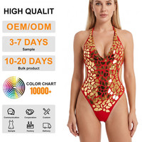 Hauts de bikini personnalisés en nylon pour femmes avec élasthanne, vêtements moulants de style exotique pour la danse, entraînement sexy