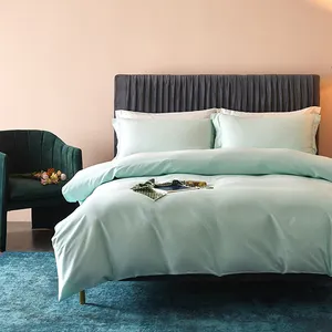गर्म बेच उत्पाद bedsheets ठोस रंग minimalist शैली डिजाइन कपास duvet कवर चादरें सेट