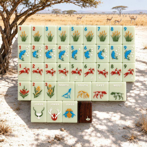 Juego de Mahjong Americano Clásico de Doble Capa de Acrílico Verde Salvia Hunter Club de 160 Piezas, para Decoración y Juego Tradicionales - Product Image 4