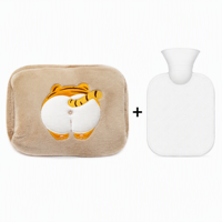 Housse de bouteille d'eau chaude en peluche avec logo personnalisé, motif fessier d'animal style Corgi amusant, pour cadeaux promotionnels et soutien aux ventes saisonnières