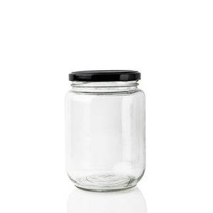 Số lượng lớn Rỗng trong suốt vòng 32oz 1ooz mật ong Jar mứt Jelly Jar với màu đen tinplate Nắp - Product Image 2