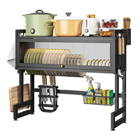 Meilleures Ventes Égouttoir de Cuisine Double Niveau de Comptoir Économiseur d'Espace Pliable pour Vaisselle