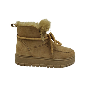 Bottines d'hiver <span class=keywords><strong>pour</strong></span> femmes avec semelle en PVC, doublure en fausse fourrure, à lacets, chaussures chaudes <span class=keywords><strong>pour</strong></span> l'extérieur, usage quotidien par temps <span class=keywords><strong>froid</strong></span> - Product Image 3