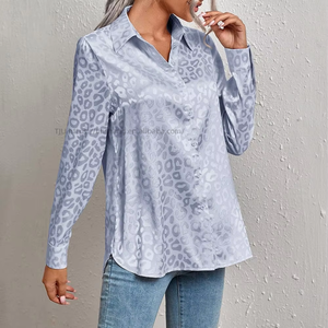 เสื้อเชิ้ตสตรีแขนยาวคอปกแบบกระดุมเปิด - Product Image 4