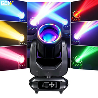 2 projecteurs à tête mobile Sharpy Beam 318W avec anneau halo et bande lumineuse, contrôle DMX, et flight case pour scène, mariage, concert