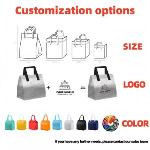 Customized Portable Non Woven Insulated Lunch <b>Bag</b> Reusable Waterproof Foldable Thermal Cooler <b>Bag</b> for Picnic - Product Image 6