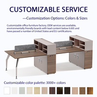 Bureau d'angle modulaire de luxe en MDF avec tiroirs, mobilier de personnel informatique, bureau d'étude moderne recouvert de stratifié
