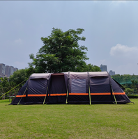 Tente tunnel gonflable de luxe pour 8 personnes, double couche, deux chambres, salon, en tissu Oxford imperméable, pliable, pour le jardin et les voyages
