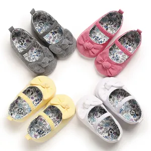 Valen Sina 0-1 Jahre Kinderschuhe Einfarbige Wohnung Weiche Sohle Kleinkinds chuhe Flache Schuhe für gewebte Mädchen