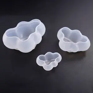 양초 비누 수지를위한 도매 DIY 수제 3D 구름 모양 실리콘 몰드