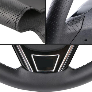 Funda de cuero para <span class=keywords><strong>volante</strong></span> de coche de microfibra cosida a mano DIY personalizable para <span class=keywords><strong>Chevrolet</strong></span> <span class=keywords><strong>Cruze</strong></span> 2009-2014 Aveo Orlando Ravon R4 - Product Image 6