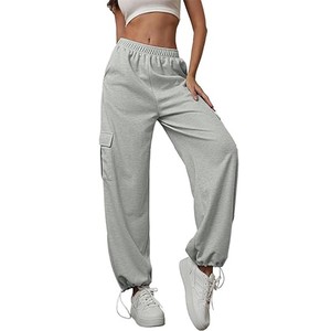 <span class=keywords><strong>Pantaloni</strong></span> Cargo <span class=keywords><strong>da</strong></span> <span class=keywords><strong>Donna</strong></span> Primaverili Stile Hip Hop, Larghi <span class=keywords><strong>con</strong></span> Coulisse e <span class=keywords><strong>Vita</strong></span> Elastica, Tinta Unita, per Jogging, Loungewear e Sport Casual - Product Image 5
