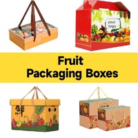 Caja de Regalo Cuadrada de Cartón Corrugado Ecológica de Alta Gama, Color Verde Personalizado, Resistente, para Frutas y Flores, con Asa de Cinta de Esponja