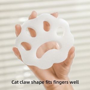 Lot de 2 éponges de nettoyage réutilisables en forme de patte de chat pour la vaisselle, la cuisine et le nettoyage domestique - Product Image 4