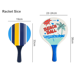 Juego <span class=keywords><strong>de</strong></span> Raquetas <span class=keywords><strong>de</strong></span> Playa <span class=keywords><strong>de</strong></span> Madera Económicas, 2 Raquetas con 1 Pelota, Raqueta <span class=keywords><strong>de</strong></span> <span class=keywords><strong>Tenis</strong></span> <span class=keywords><strong>de</strong></span> Playa para Niños y Adultos, Juguetes, Regalos Promocionales <span class=keywords><strong>de</strong></span> Fábrica - Product Image 2