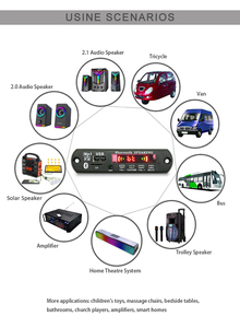 Cross border grosir <span class=keywords><strong>Bluetooth</strong></span> MP3 play papan decoding aksesoris audio dengan mikrofon dan lampu LED warna-warni - Product Image 4