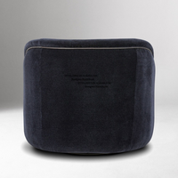 Fauteuil pivotant d'appoint capitonné pour la maison, le bureau, la chambre à coucher, le salon, l'hôtel, avec accoudoirs rembourrés en tissu, meubles généraux