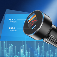 Chargeur de voiture double USB 36W à charge rapide Vente en gros Téléphone portable de voyage Type c PD Chargeur de voiture