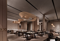 Modernes Massivholz-Restaurant-Buffettisch-Set Maßgefertigte Hotel-Esszimmerstühle Gastronomie-Möbel Projektqualität