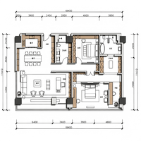 Service de design d'intérieur 3D classique moderne avec des solutions d'aménagement intérieur durables pour les projets résidentiels