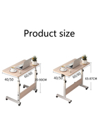 Table de chevet relevable mobile avec plateau en bois, mobilier de chambre à coucher, bureau d'étude simple pour dortoir d'étudiant, vente directe usine