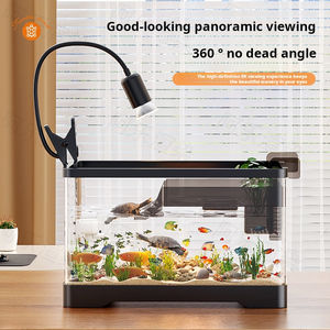 Petit réservoir <span class=keywords><strong>d</strong></span>'aquarium de bureau carré de style moderne <span class=keywords><strong>espace</strong></span> pour animaux de compagnie en plastique écologique pour les espèces de poissons - Product Image 3