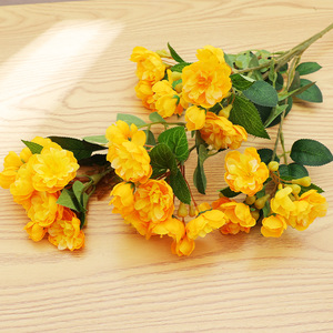 Rama de Flor de Begonia Artificial, Hojas Rosas y Verdes, Flores de Seda Artificiales para Decoración del Hogar, Uso Interior y Exterior - Product Image 6