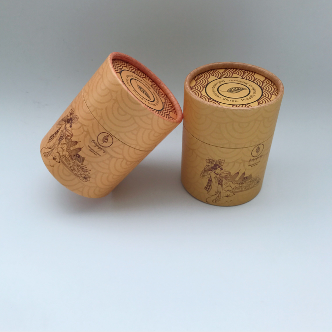 Лидер продаж, Круглый бумажный Тюбик из переработанного материала для крема для лица, косметическая бумажная банка, пищевая, маслостойкая