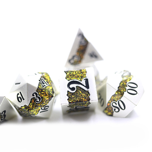 Jeu de dés en métal à rayures polyédriques pour le MDN <span class=keywords><strong>RPG</strong></span> au meilleur prix OEM ODM - Product Image 4