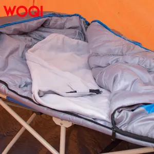 WOQI आउटडोर थोक हल्के जलरोधक और गर्म शीतकालीन लिफाफा स्लीपिंग बैग ऊन कैम्पिंग कंबल स्लीपिंग बैग साथी