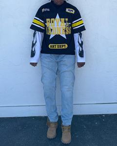 <span class=keywords><strong>T</strong></span>-<span class=keywords><strong>Shirt</strong></span> con <span class=keywords><strong>scollo</strong></span> a <span class=keywords><strong>V</strong></span> personalizzata con stampa grafica squadrata con ricamo pesante <span class=keywords><strong>T</strong></span>-<span class=keywords><strong>Shirt</strong></span> a <span class=keywords><strong>manica</strong></span> <span class=keywords><strong>lunga</strong></span> a doppio strato da <span class=keywords><strong>uomo</strong></span> maglia da calcio - Product Image 3