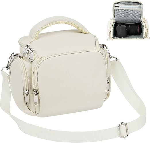 Nylon DSLR Camera Bag Waterproof Zipper Closure Anti-Shock SLR Camera Case Large Adjustable Shoulder Strap Camera Backpack