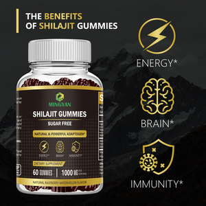 Gummies Halal de Shilajit OEM/ODM, Acide Fulvique, Énergie, Cerveau, Immunité, 1000mg par Portion, Sans Gluten, Naturel, pour Adultes et Femmes Enceintes - Product Image 2