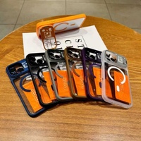 Étui de téléphone transparent magnétique avec protection d'objectif pour iPhone 17promax 16plus 15 14 13 12 11, coque arrière en acrylique transparente