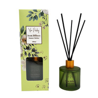 Diffuseur de parfum d'ambiance en verre à petite ouverture pour huiles essentielles, diffuseur à bâtonnets en rotin, parfum longue durée sans flamme, vente en gros