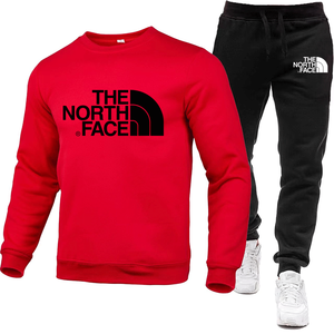 Setelan Olahraga Kasual Pria Musim Gugur Musim Dingin 2025, Model Terbaru, Kombinasi Modis, Kaos Olahraga Kerah Pas Badan, Celana Panjang Bermotif - Product Image 6